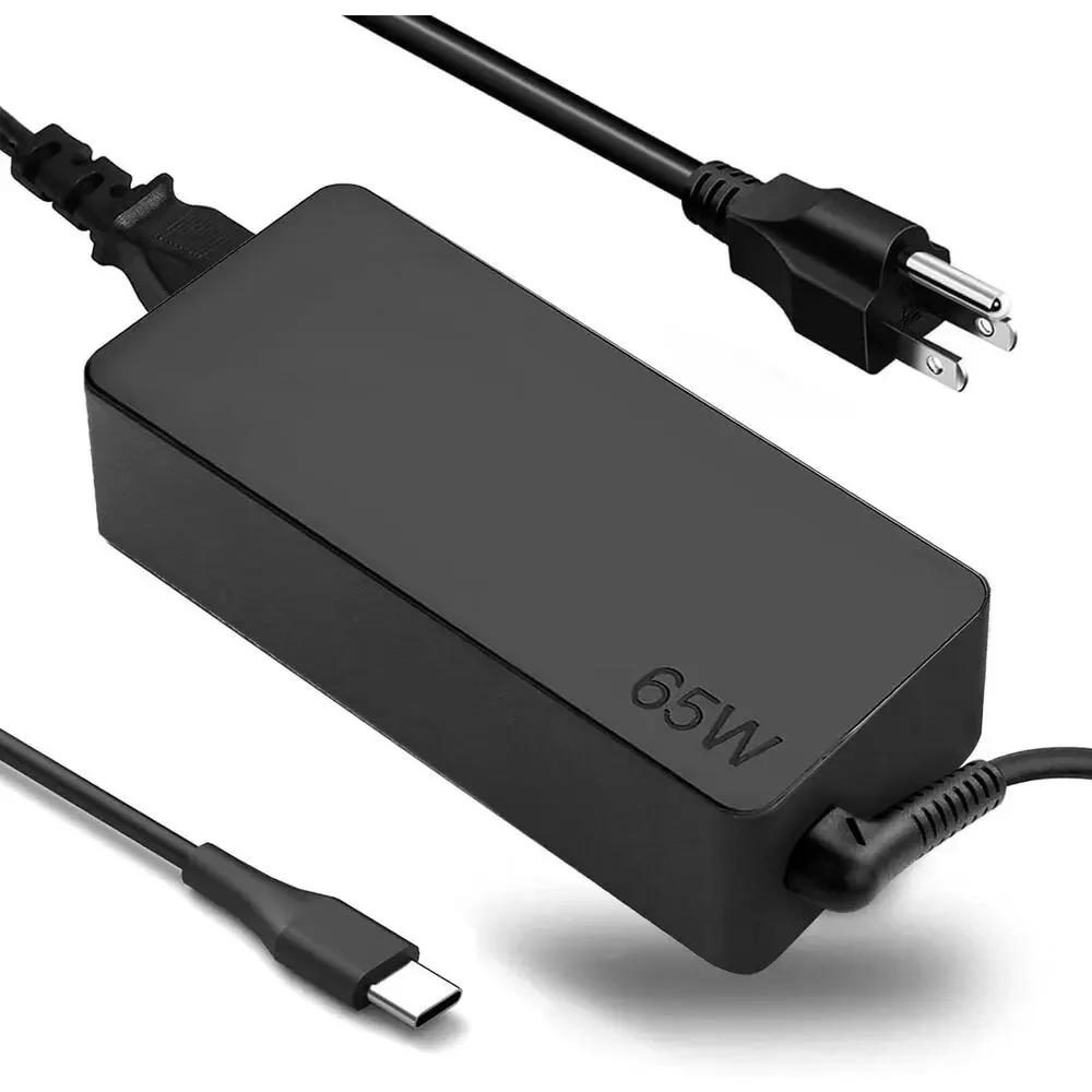 Genuine Lenovo 65W USB-C Chargers AC Power Adapter w/ Power Cord Tested WORKS